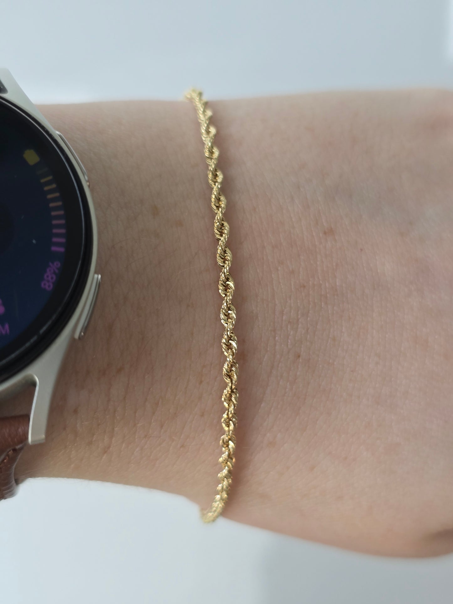 14k Yellow Gold Rope Bracelet