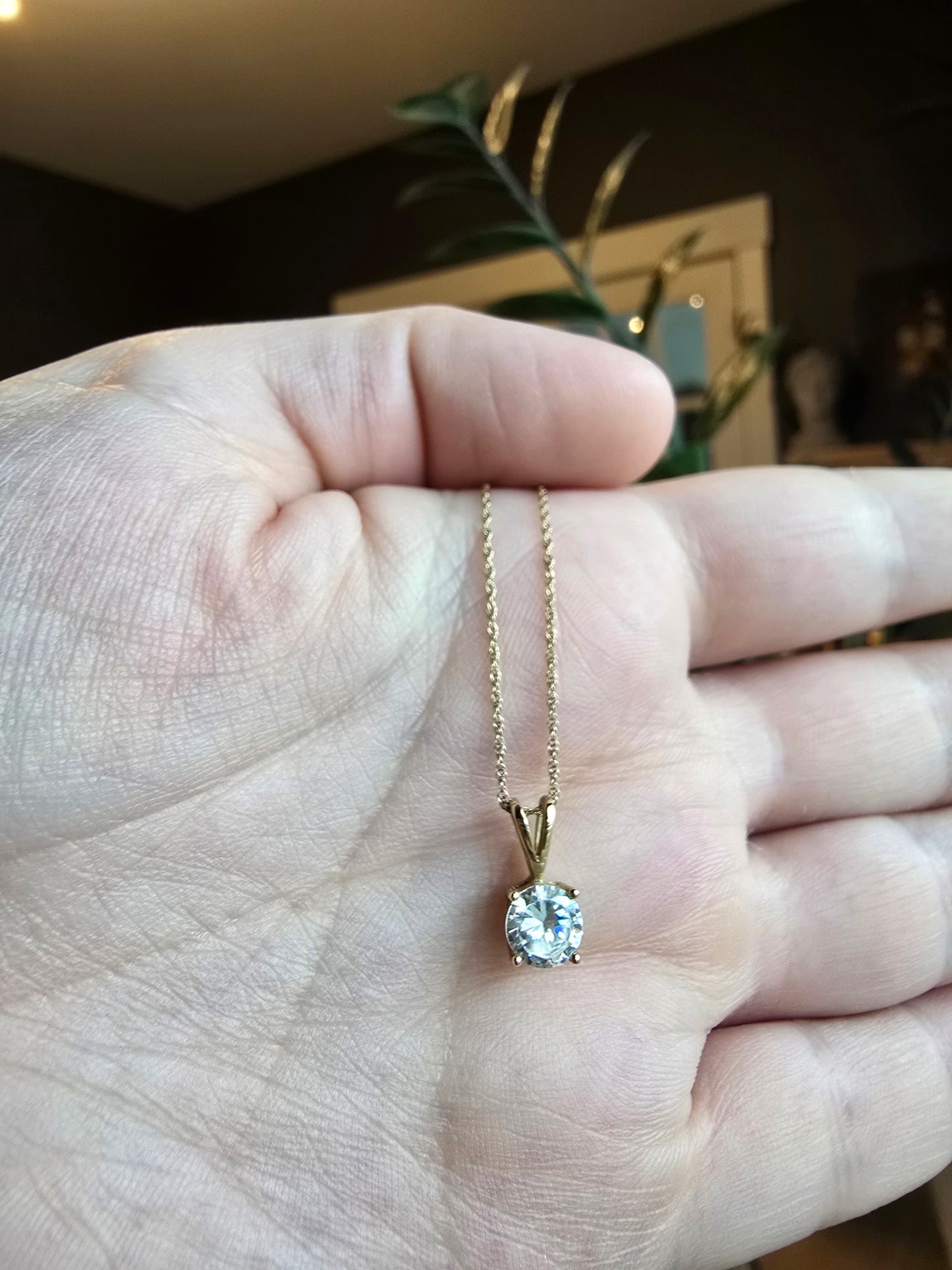 10K Yellow Gold Necklace with CZ