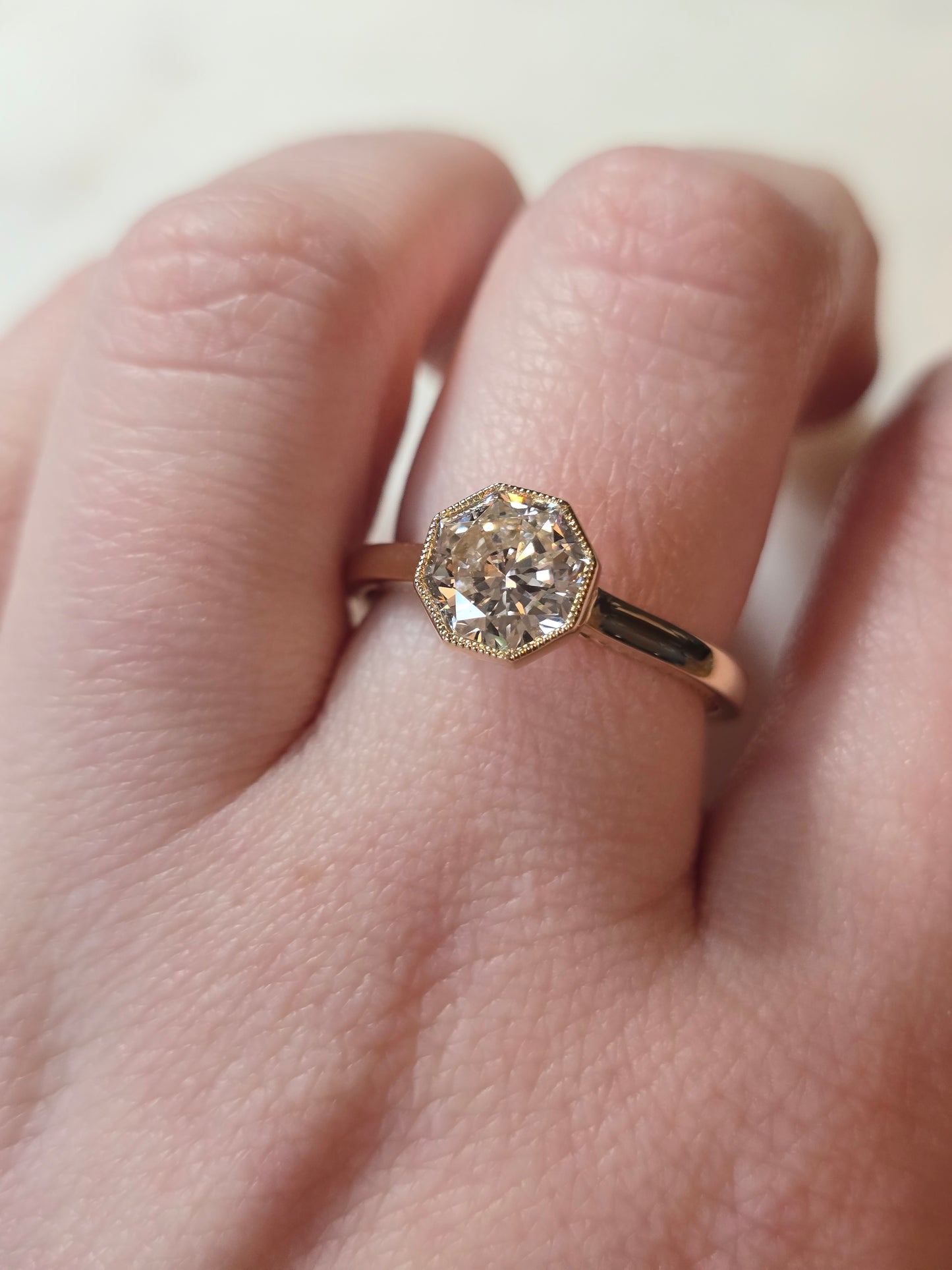 10k Yellow Gold 2ct Octagon Ring
