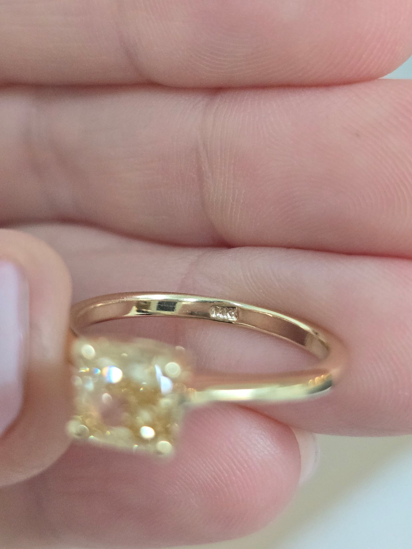14k Yellow Gold 1.51ct Lab Grown Fancy Yellow Diamond Ring