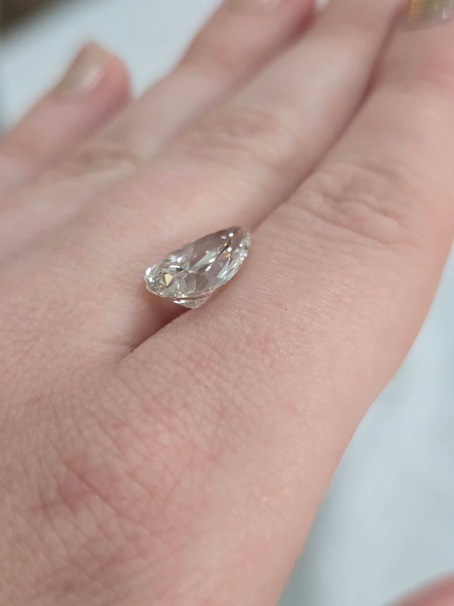Loose 4.07 CT Pear Lab Grown Diamond with IGI Report