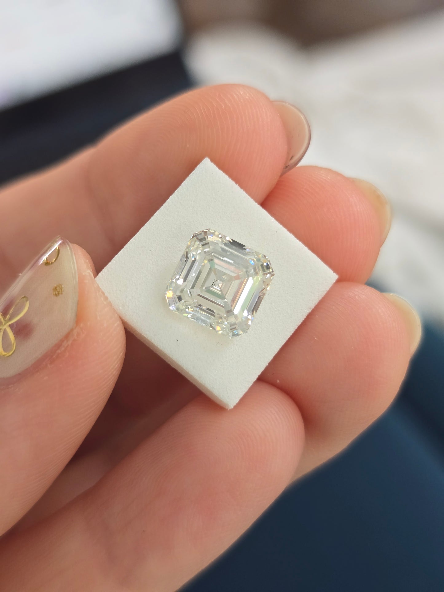 3.61ct Square Emerald Cut Lab Diamond