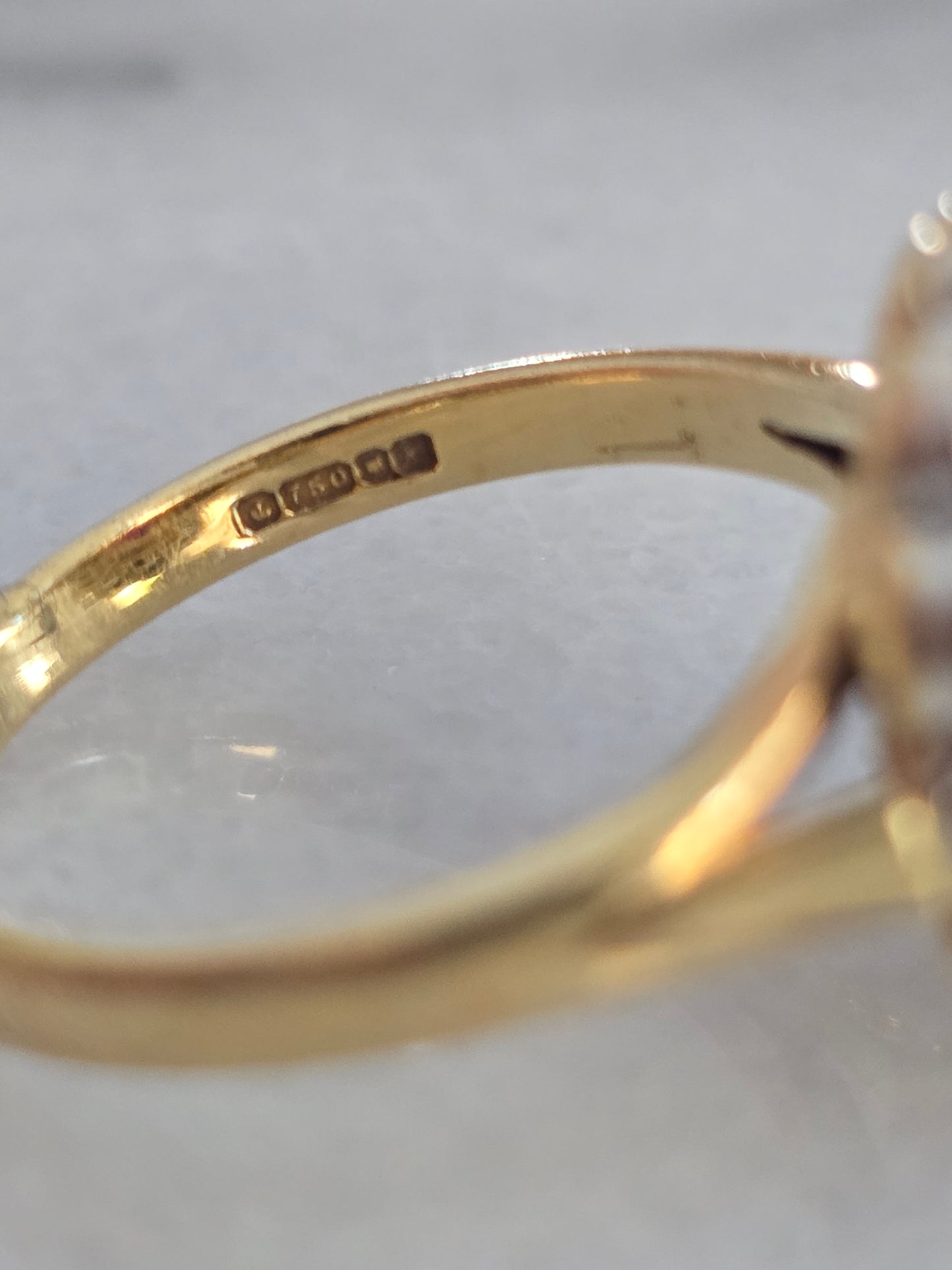 18k Diamond and Ruby Cluster Ring