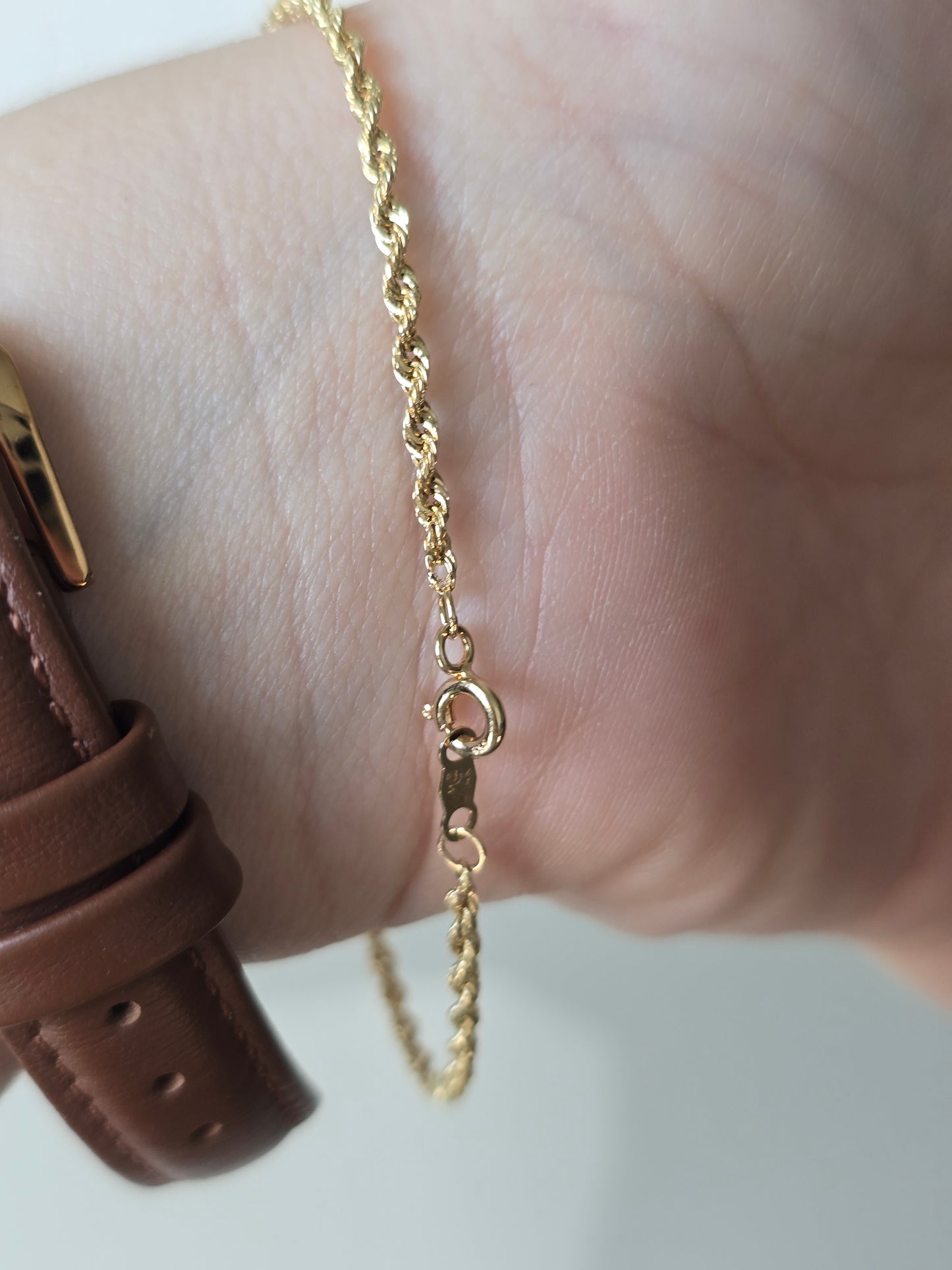 14k Yellow Gold Rope Bracelet
